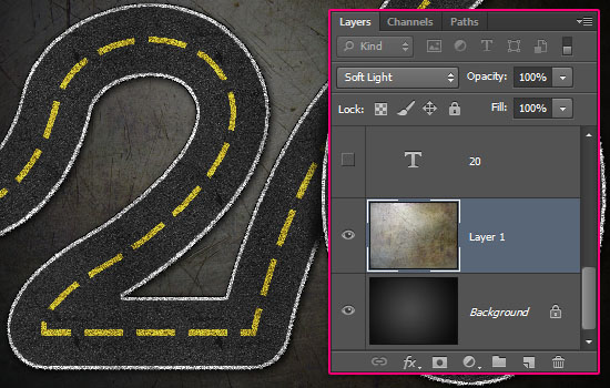 Striped Road Inspired Text Effect step 9
