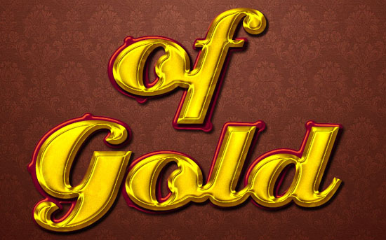 Stylish Gold Text  Effect Golden PSD Font Textuts