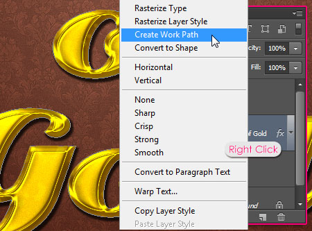 Stylish Gold Text Effect step 6