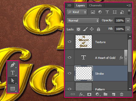 Stylish Gold Text Effect step 6