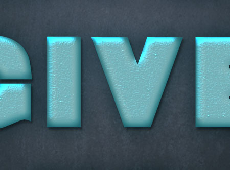 Turquoise Metallic Text Effect step 2