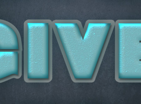 Turquoise Metallic Text Effect step 3