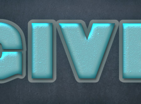 Turquoise Metallic Text Effect step 3