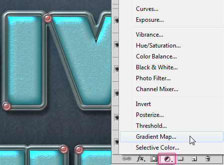 Turquoise Metallic Text Effect step 6