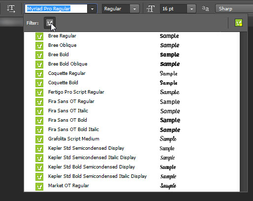 Photoshop CC 2014 Type Tool Features