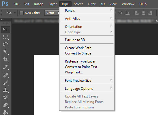 Type Tool in Photoshop CS6 - The Basics | Textuts