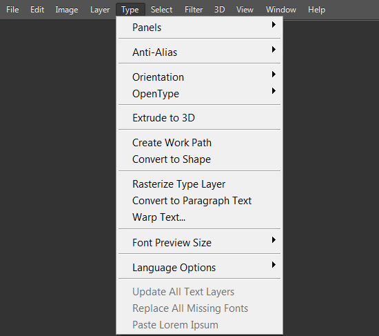 Photoshop CS6 Type Tool Basics