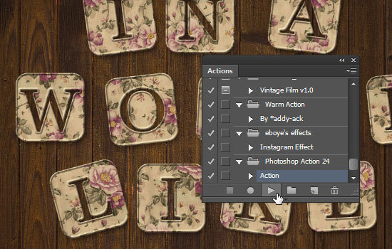 Vintage Tiles Text Effect step 5