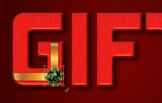 Wrapped Gift Box Text Effect step 8