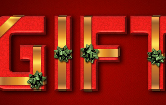 Wrapped Gift Box Text Effect step 9
