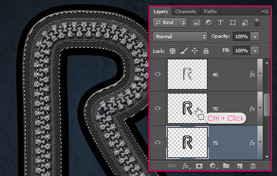 Sporty Zipper Text Effect step 12