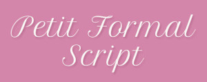 Calligraphy-PetitFormalScript