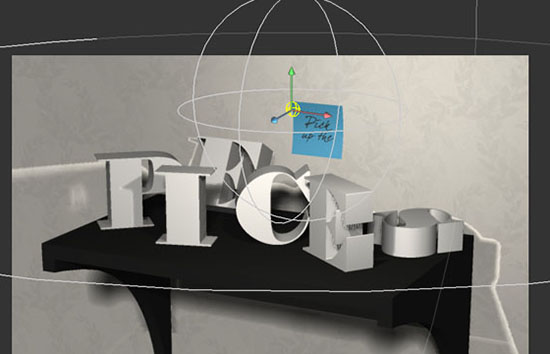 3D Letters on a Shelf Text Effect step 11
