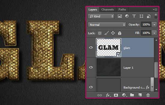 Glam Gold Text Effect step 6