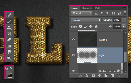 Glam Gold Text Effect step 6