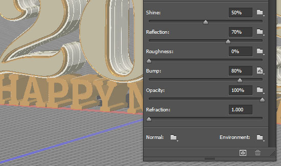 Shiny Reflective 3D Text Effect step 7