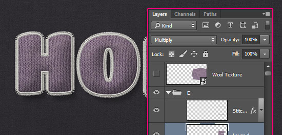 Stuffed Wool Text Effect step 10