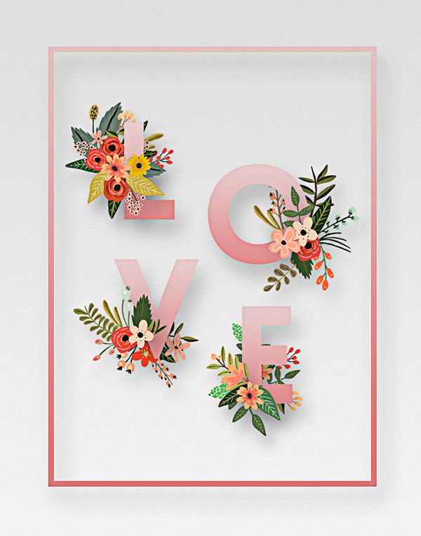 Floral Text Effect