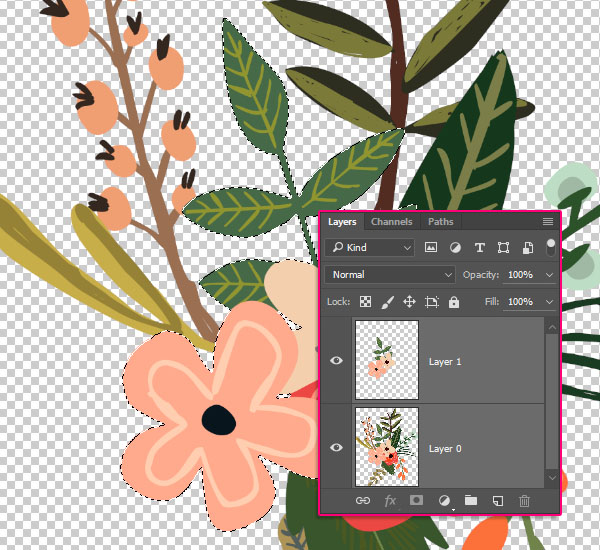 Floral Text Effect step 1