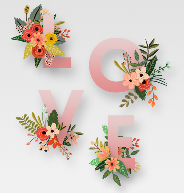 Floral Text Effect step 4