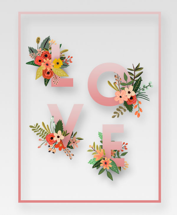 Floral Text Effect step 5