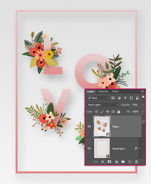 Floral Text Effect step 6