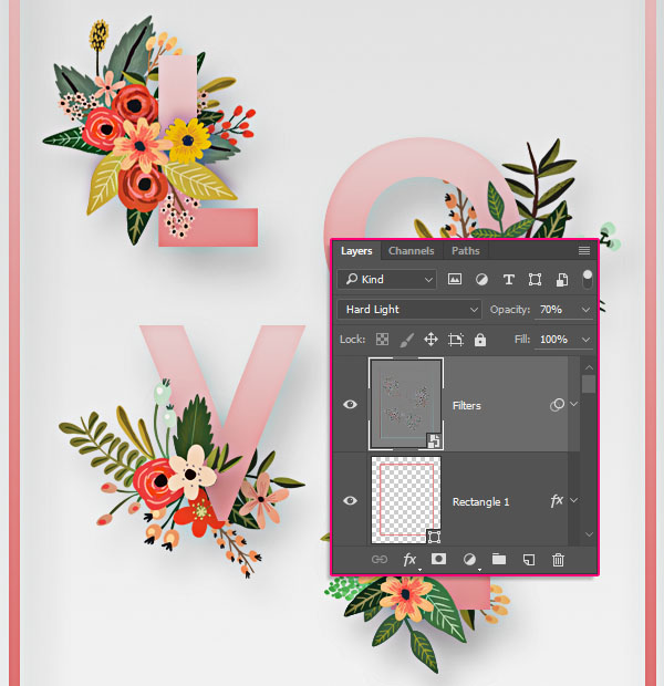 Floral Text Effect step 6